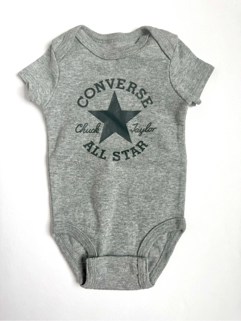 Converse Grey 'All Star' Baby One-Piece Bodysuit